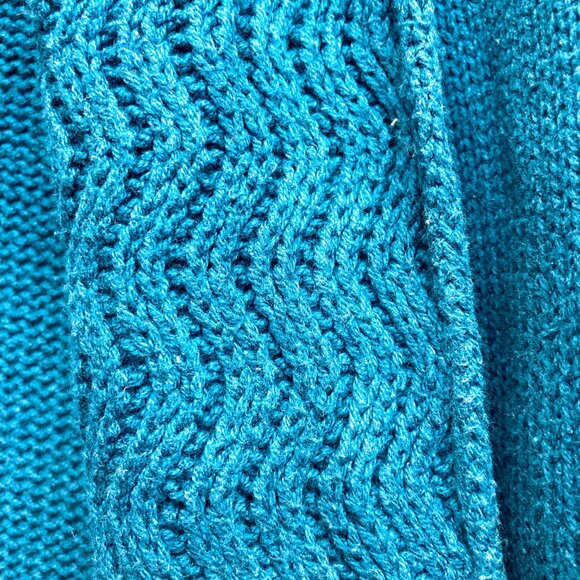 Soft Leo and Nicole open-front cardigan, teal, size M - Picture 2 of 5